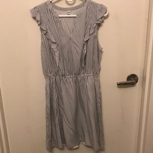 Old Navy blue + white striped dress